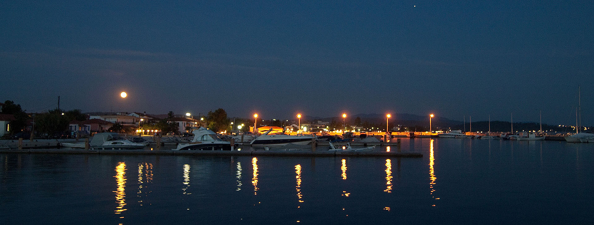Nikiti Port by Night